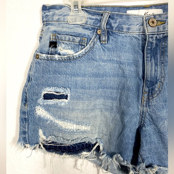 KanCan Blue Distressed Jean Shorts size 27 - Picture 6 of 12